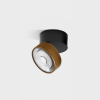 SOL SURF, D95mm, H78mm, LED 14W 3000K, чорний/coffee (02.9533.14.930.BK + SOL RING GRAIN COFFEE)