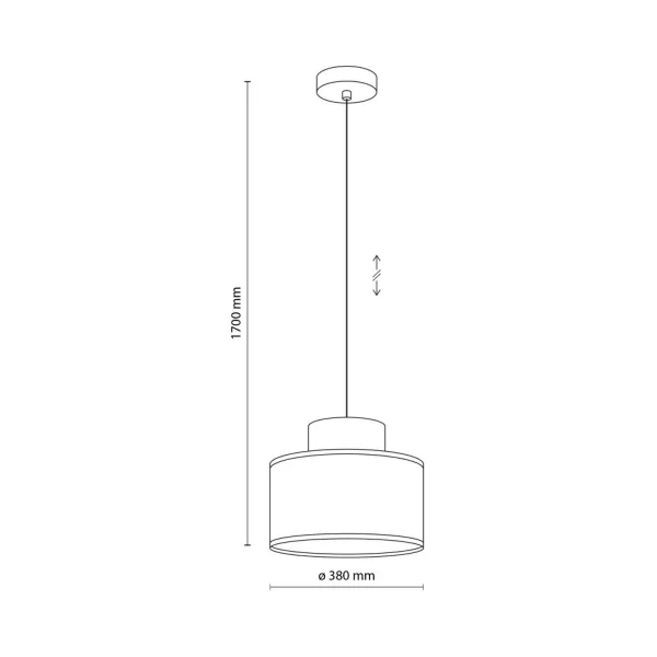 Подвесной светильник в стиле скандинавский DUO WHITE JUTA 1 TK Lighting в кухню, спальню в цвете белый