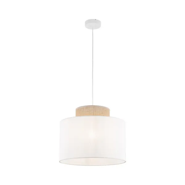 Подвесной светильник в стиле скандинавский DUO WHITE JUTA 1 TK Lighting в кухню, спальню в цвете белый