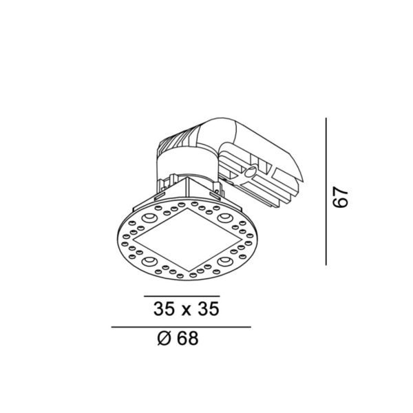 Nano S TRIMLESS, L35мм, W35мм, H67мм, LED 8W 2700K, черный (01.3901.8.927.BK)