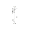 MATCH S P 450, D25mm, H450mm, 7W LED, 3000K, IP20, латунь (03.0340.7.930.BR)