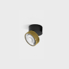 SOL SURF MINI, D75mm, H70mm, LED 7W, 3000K, чорний/латунь (02.7526.7.930.BK + SOL M RING GRAIN BRASS)
