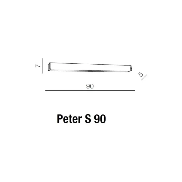 Светильник настенный светодиодный в ванную PETER 90 4000 CHROME Azzardo, LED бра в стиле модерн