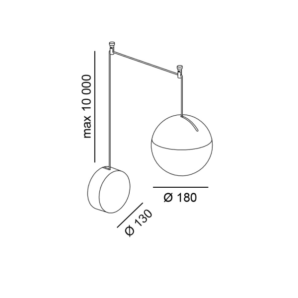 BALL L, D180mm, LED 28W, 3000К, белый (02.1800.28.930.WH)