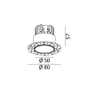 INVISIBLE MINI R, D50mm, H57mm, LED 6.3W, 3000K, diamond black (01.2200.7.930.DB)