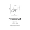 Бра настенное в спальню и гостиную PRINCESSA WALL Azzardo в стиле модерн