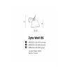 Бра настенное в спальню и гостиную ZYTA WALL XS WHITE Azzardo в стиле модерн