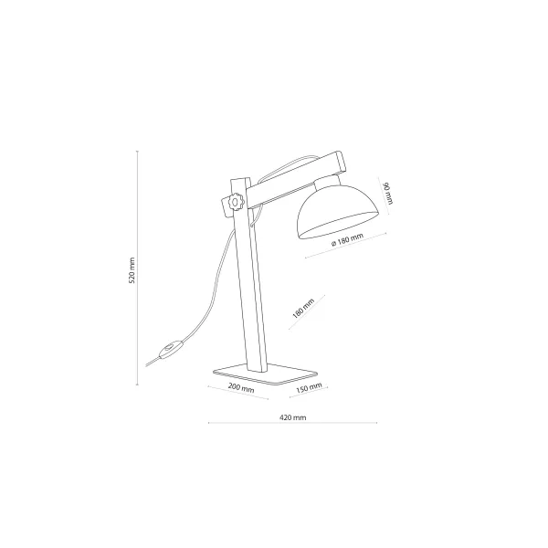 OSLO BROWN LAMPKA NOCNA 1