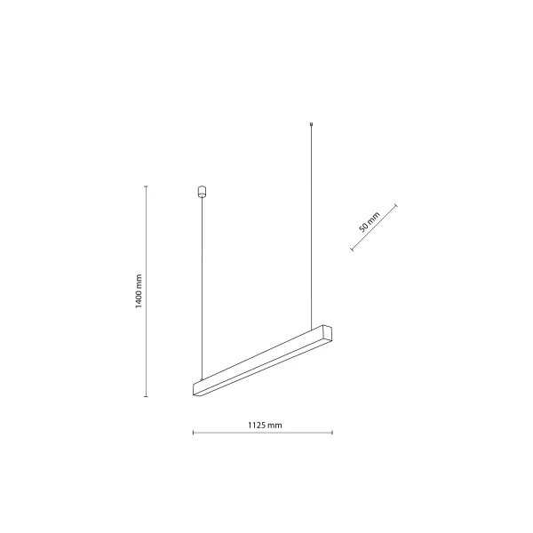 Подвесной светильник в стиле хай-тек LUXE BLACK LAMPA  LED TK Lighting в кухню, спальню в цвете черный