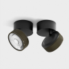 SOL SURF, D95mm, H78mm, LED 14W 4000K, чорний/срібло (02.9533.14.940.BK + SOL RING GRAIN BRONZE)