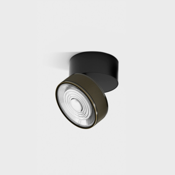 SOL SURF, D95mm, H78mm, LED 14W 4000K, чорний/срібло (02.9533.14.940.BK + SOL RING GRAIN BRONZE)