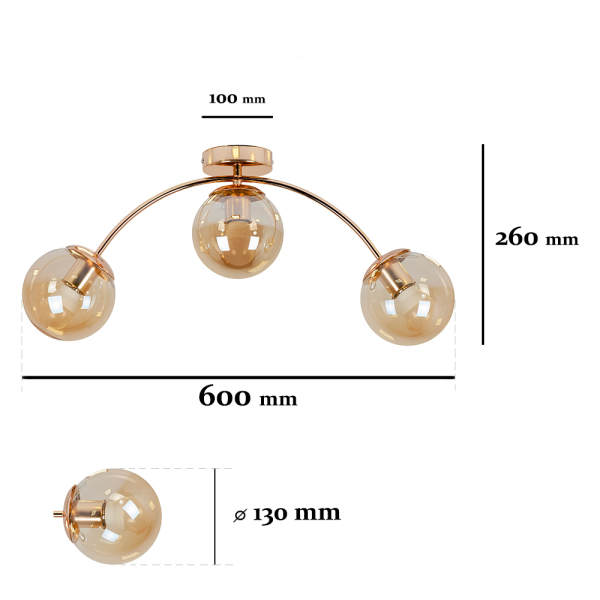 Купить Люстра 7529907-3 GOLD+BR
