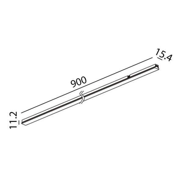 Світильник лінійний MINI_LINE42 LINEA 900, L900mm, W15,4mm, H11,2mm, Bridgelux 18W, 1185Lm, 3000K, opal, CRI&gt;,90, IP 20, білий (07.9000.18.930.WH)