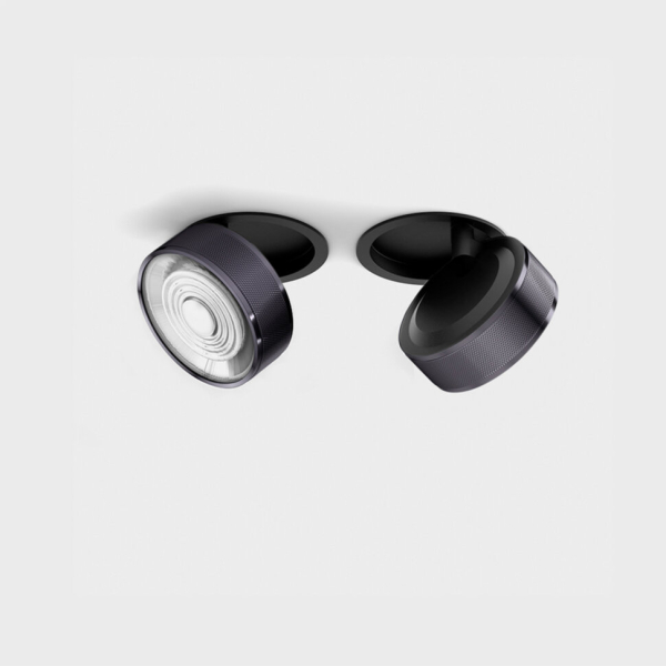SOL IN MINI, D75mm, H26mm, LED 7W, 3000K, чёрный/diamond black (01.7526.7.930.BK + SOL M RING GRAIN DIAMOND BLACK)