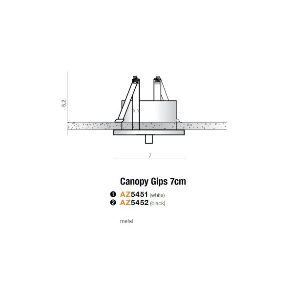 CANOPY GIPS 7cm WH