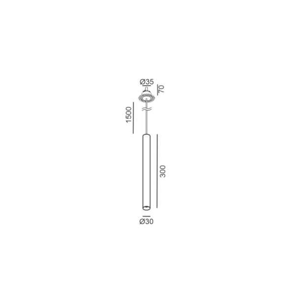 TUB S P 300 NANO, D30mm, H300mm, 8W LED, 50с, 4000K, IP20, білий (03.0331.8.940.WH)