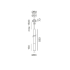 MATCH S P 550 NANO, D25mm, H550mm, 7W LED, 3000K, IP20, латунь (03.0351.7.930.BR)