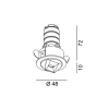 Nano R WW, D48мм, H80мм, LED 6W 3000K, черный (01.3912.6.930.BK)