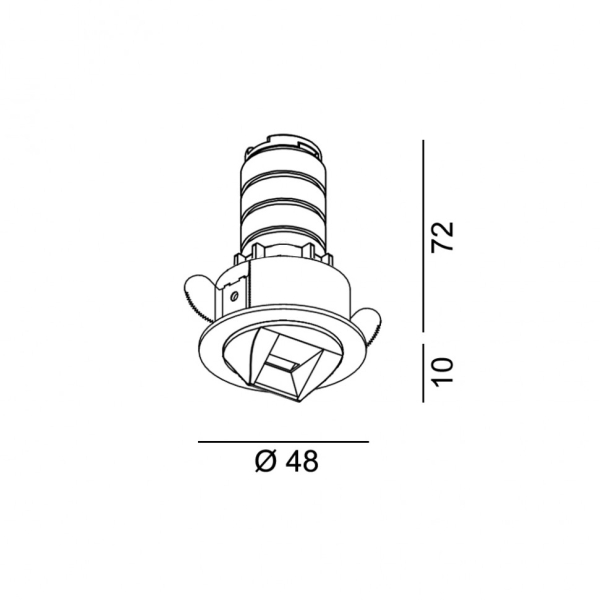 Nano R WW, D48мм, H80мм, LED 6W 3000K, черный (01.3912.6.930.BK)