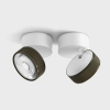 SOL SURF, D95mm, H78mm, LED 14W 3000K, білий/бронза (02.9533.14.930.WH + SOL RING GRAIN BRONZE)