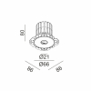 MICRO, D66mm, H80mm, LED 12.6W, 3000K, белый (01.2100.13.930.WH)