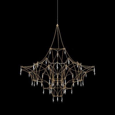 Підвісна світлодіодна люстра MARQUISE D80 Gold у вітальню LED