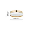 Светильник потолочный HILTON WHITE/GOLD 600 TK Lighting в гостиную, спальню в стиле модерн