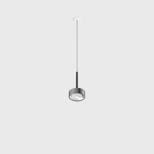 SOL MINI P NANO, D75mm, H135mm, 7W LED, 24°, 3000K, IP20, чёрный/хром (03.7532.7.930.BK/CR)