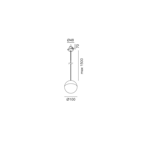 BALL M P NANO, D100мм, H1500мм, 7W LED, 3000К, IP20, чёрный (03.1002.7.930.BK)