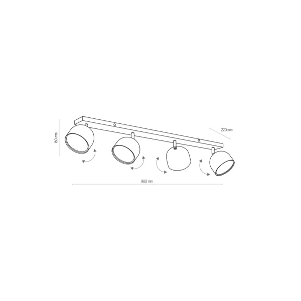 Светильник потолочный ALTEA WHITE 4 TK Lighting в гостиную, кухню в стиле хай-тек