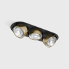 SOL IN MINI X3, L301mm, W111mm, H50mm, LED 3x7W, 3000K, чёрный/латунь (01.7523.21.930.BK/BR)