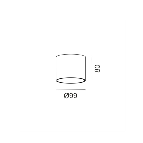 PRISMA S, D99mm, H80mm, LED 9W, 3000К, білий (02.0980.9.930.WH)