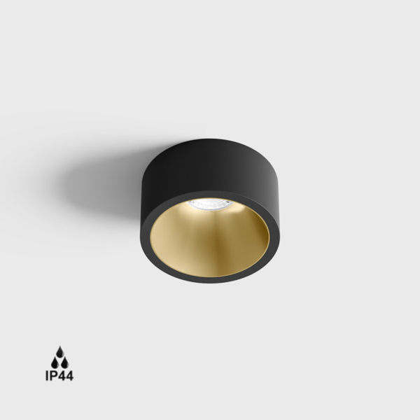 INVISIBLE MINI OUT, D55mm, H58mm, LED 6.3W, 4000K, чёрный/латунь (01.2203.7.940.BK/BR)