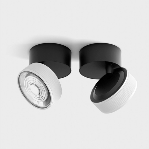 SOL SURF, D95mm, H78mm, LED 14W 3000К, чорний/білий (02.9533.14.930.BK + SOL RING GRAIN WHITE)
