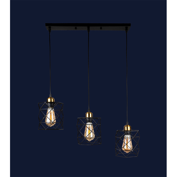 Купить подвесной светильник 756pr105f-3 BK + BRONZE (500)