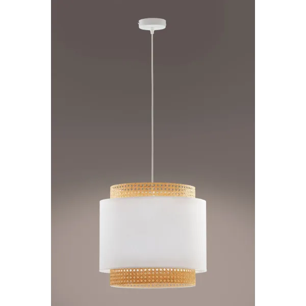 Подвесной светильник в стиле прованс BOHO Підвісна 380 TK Lighting в кухню, спальню в цвете белый
