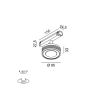 IN_LINE SOL TW, D95mm, H33mm, LED 13W, TW DIM: 2700K(881Lm)-6500K(1025Lm), 48V DC, IP20, чорний/білий (06.9533.13.TW.BK + SOL RING GRAIN WHITE)