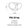 Бра настенное в спальню и гостиную PILLS 50 TOP Azzardo в стиле модерн