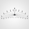 Люстра  світлодіодна  Люстра POP P40 Chandelier 24 lamps D180 Mod.A Black у вітальню  LED Deprimo купити 53504грн.