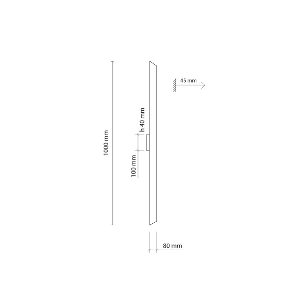 Светильник настенный светодиодный в спальню и гостиную NAVI BLACK LONG KINKIET LED TK Lighting, LED бра в стиле хай-тек