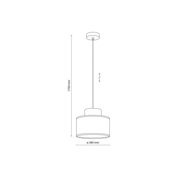 Подвесной светильник в стиле скандинавский DUO JUTA ORANGE 1 TK Lighting в кухню, спальню в цвете черный