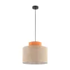 Подвесной светильник в стиле скандинавский DUO JUTA ORANGE 1 TK Lighting в кухню, спальню в цвете черный