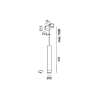 IN_LINE TUB S P 300 ZOOM, D30mm, H300mm, LED 5.4 W, 3000K, 15°-50°, 48V DC, білий (06.0339.6.930.WH)