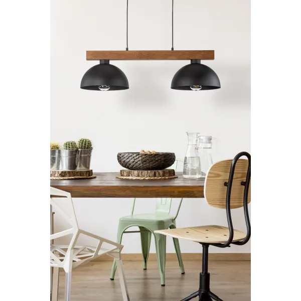 Подвесной светильник в стиле скандинавский OSLO LAMPA 2 TK Lighting в спальню, кабинет в цвете коричневый, черный