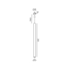 TUB S P 600 NANO, D30mm, H600mm, 8W LED, 50с, 3000K, IP20, чорний (03.0362.8.930.BK)