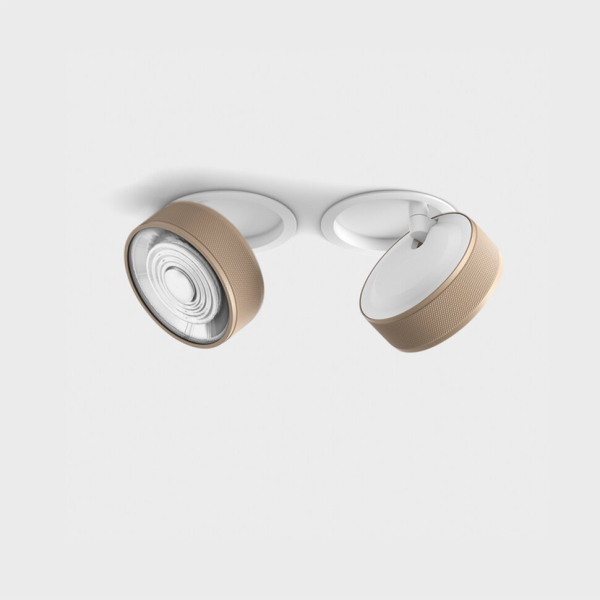 SOL IN MINI, D75mm, H26mm, LED 7W, 3000K, белый/sahara beige (01.7526.7.930.WH + SOL M RING GRAIN SAHARA BEIGE)