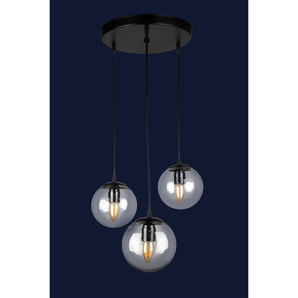 Купить подвесной светильник 756pr150f-3 BK + CL (300)