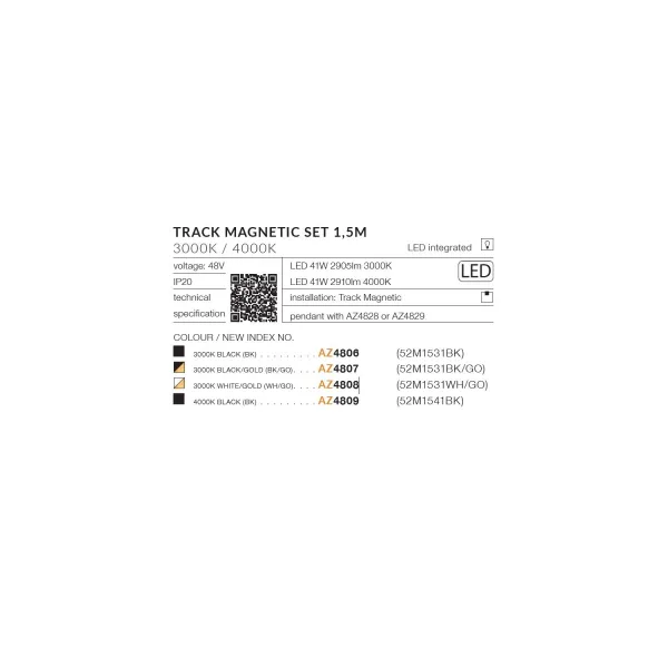 ALFA TRACK MAGNETIC 52M1531BK SET