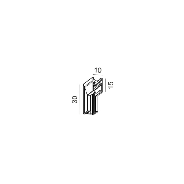З'єднувач накладної PICO_LINE CORNER S IN, чорний (16.S90IN.BK)