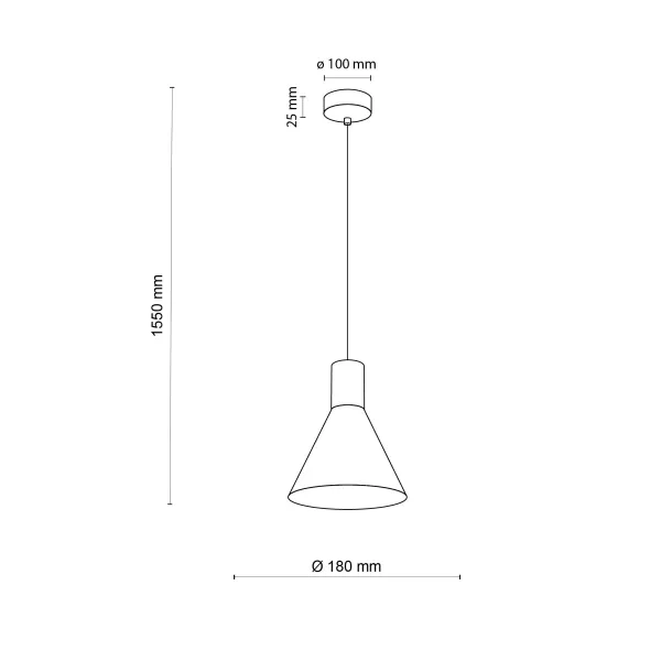 Подвесной светильник в стиле лофт JUMP LAMPA  S 1 TK Lighting в кухню, спальню в цвете черный